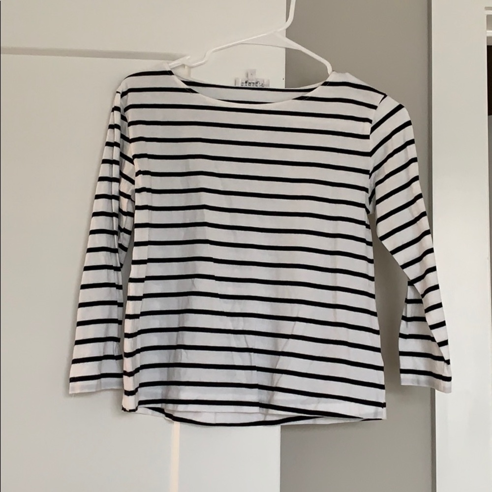 Aritzia navy and white shirt, xs